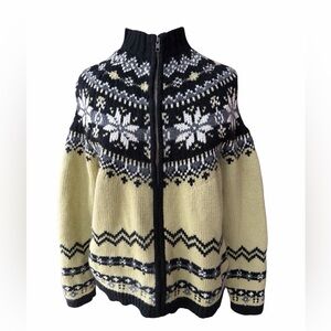 Late 80s/Early 90s Nordic Design Lambswool Angora Full Zip Cardigan